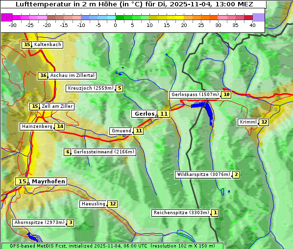 Temperatur, 4. 11. 2025