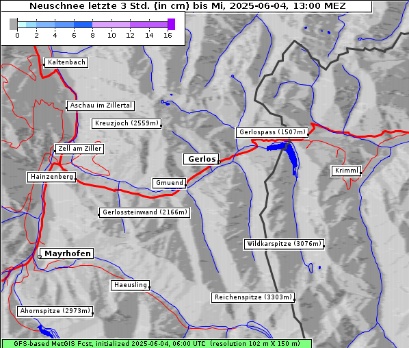 Neuschnee, 4. 6. 2025