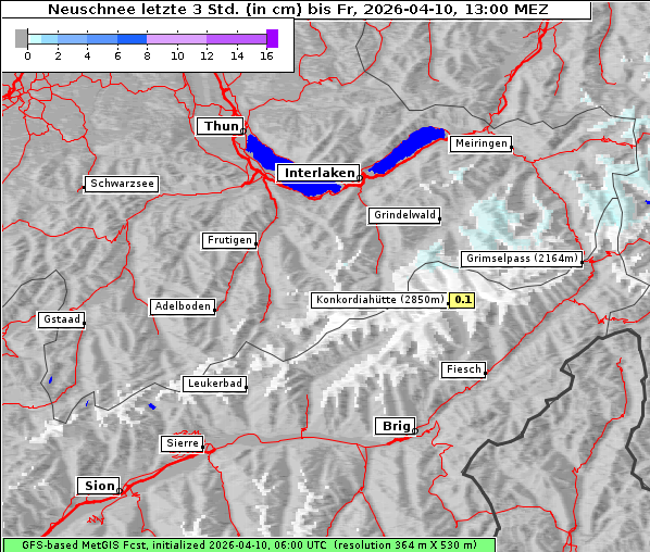 Neuschnee, 10. 4. 2026