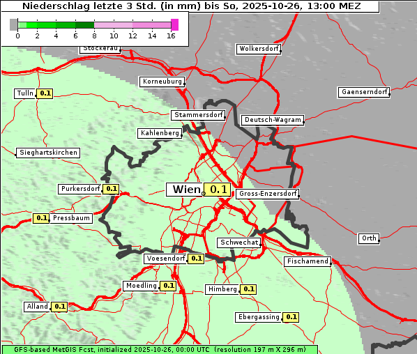 Niederschlag, 26. 10. 2025