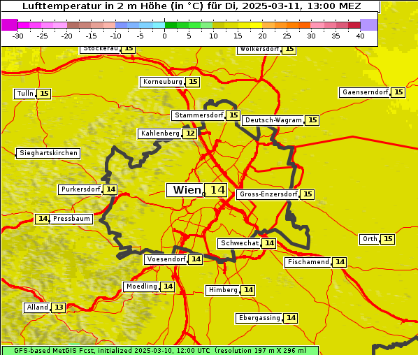 Temperatur, 11. 3. 2025