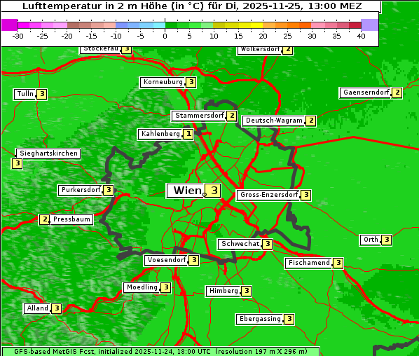 Temperatur, 25. 11. 2025