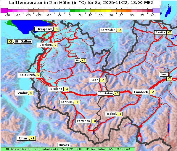 Temperatur, 22. 11. 2025