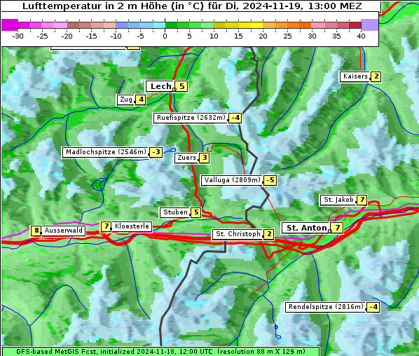 Temperatur, 19. 11. 2024