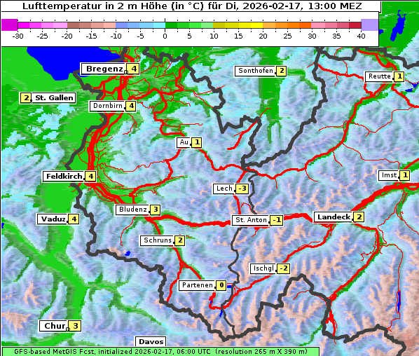 Temperatur, 17. 2. 2026