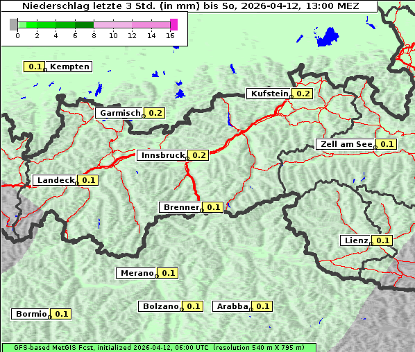 Niederschlag, 12. 4. 2026