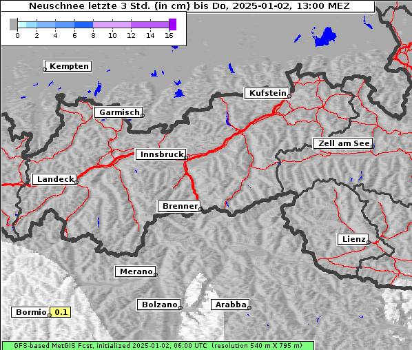 Neuschnee, 2. 1. 2025