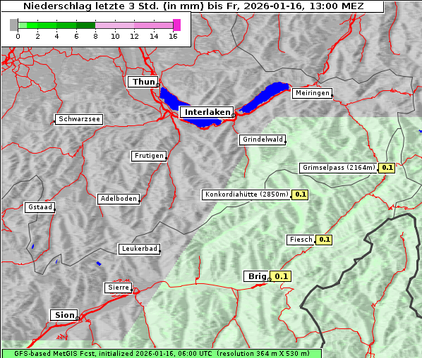 Niederschlag, 16. 1. 2026