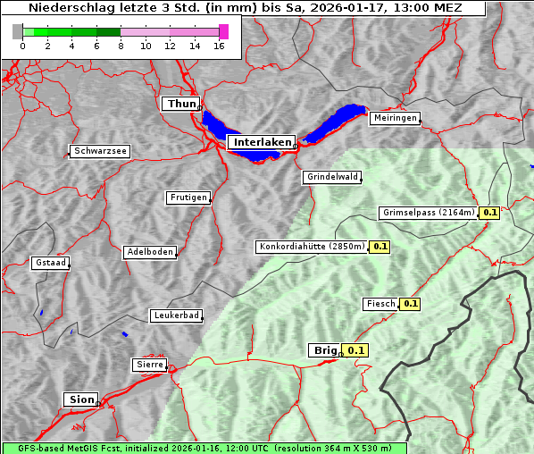 Niederschlag, 17. 1. 2026