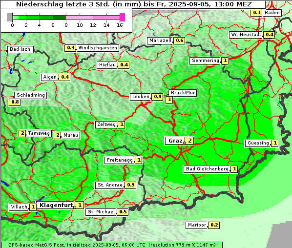 Niederschlag, 5. 9. 2025
