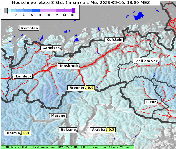 Neuschnee, 16. 2. 2026