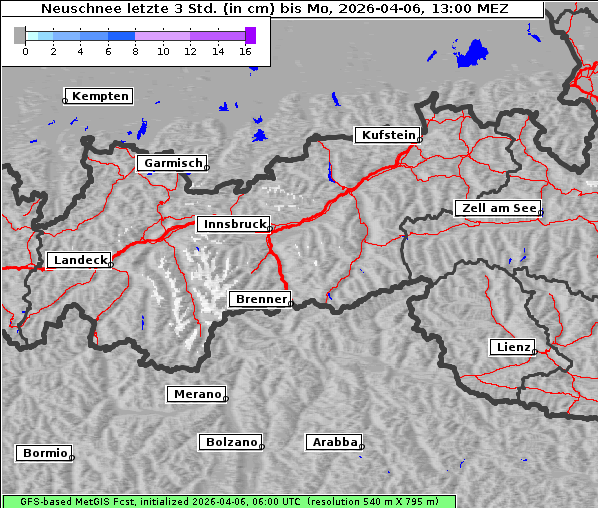 Neuschnee, 6. 4. 2026