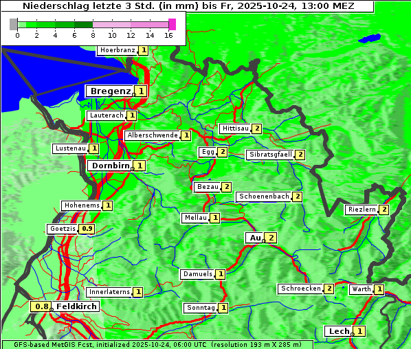 Niederschlag, 24. 10. 2025