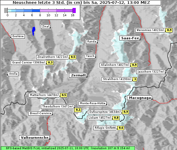 Neuschnee, 12. 7. 2025
