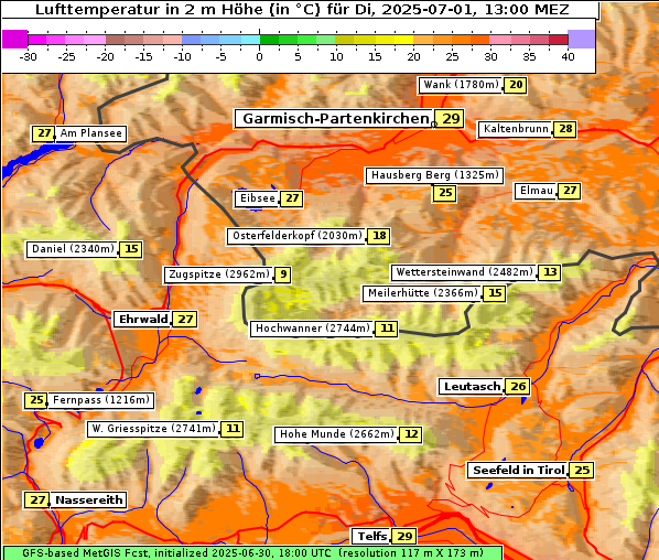 Temperatur, 1. 7. 2025