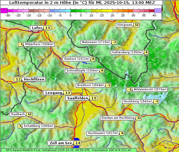 Temperatur, 15. 10. 2025