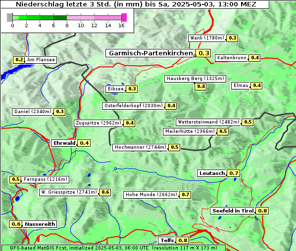 Niederschlag, 3. 5. 2025