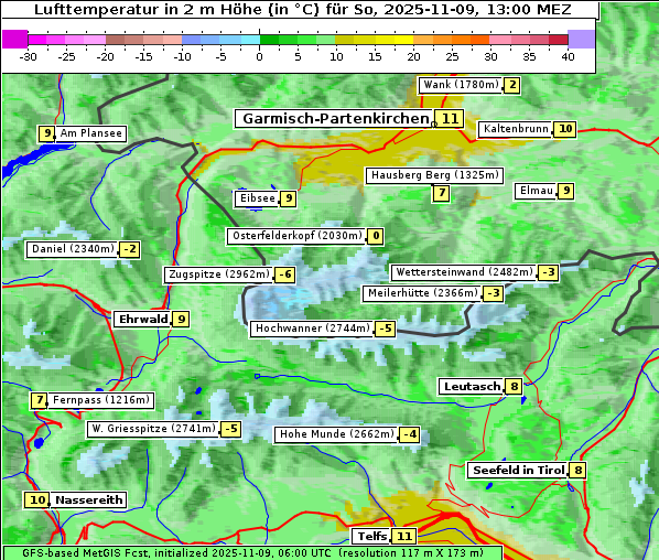 Temperatur, 9. 11. 2025