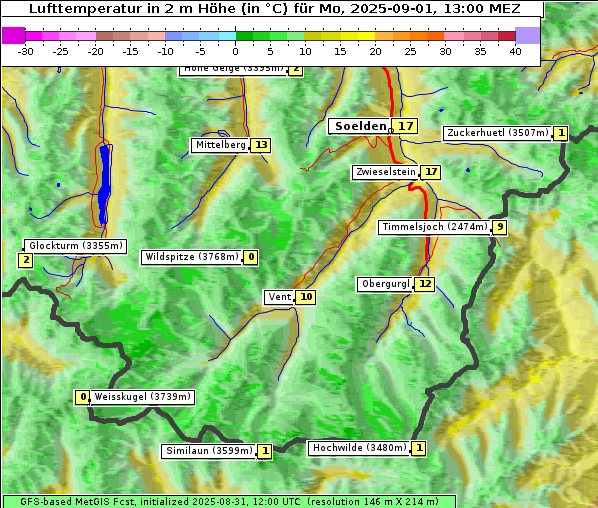 Temperatur, 1. 9. 2025