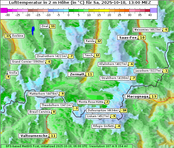 Temperatur, 18. 10. 2025