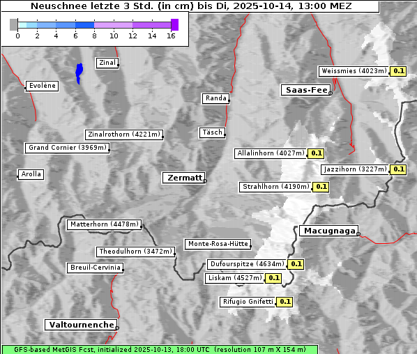 Neuschnee, 14. 10. 2025