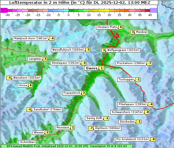 Temperatur, 2. 12. 2025
