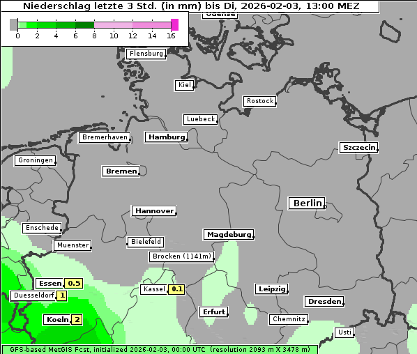 Niederschlag, 3. 2. 2026