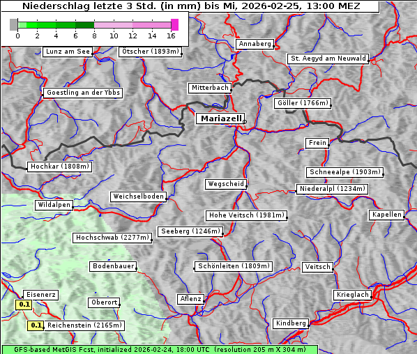 Niederschlag, 25. 2. 2026