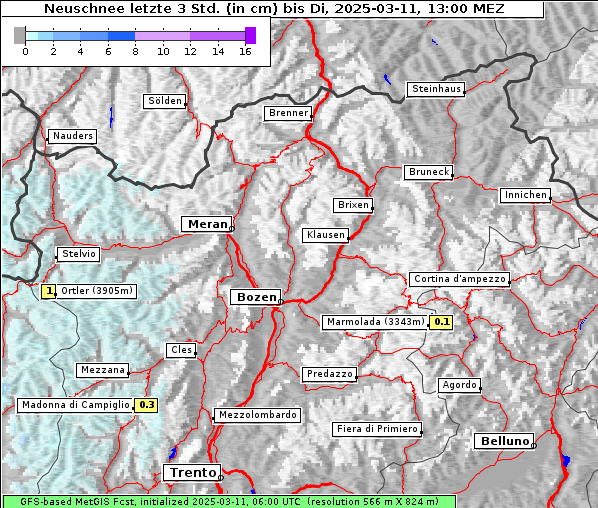 Neuschnee, 11. 3. 2025