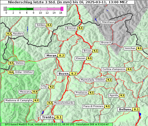 Niederschlag, 11. 3. 2025