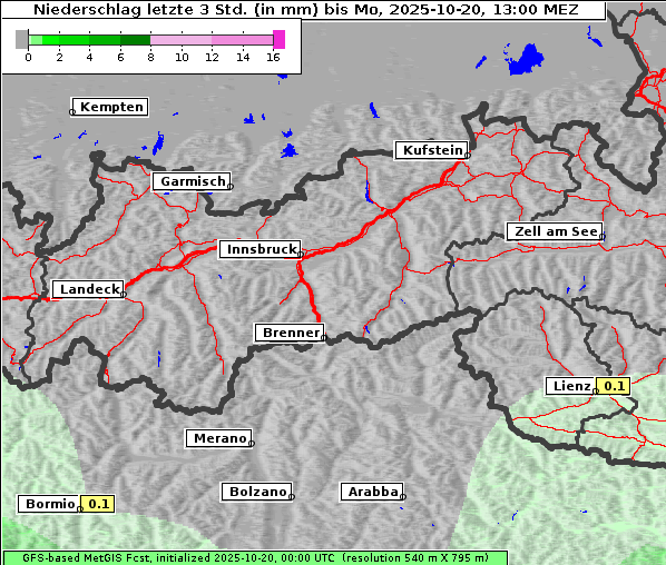 Niederschlag, 20. 10. 2025