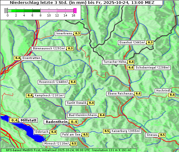 Niederschlag, 24. 10. 2025