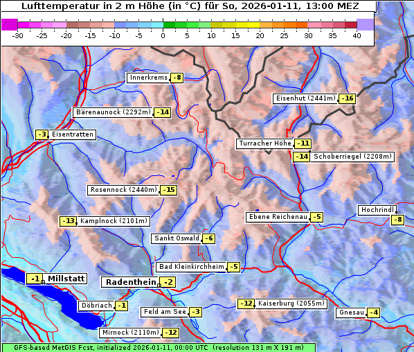 Temperatur, 11. 1. 2026