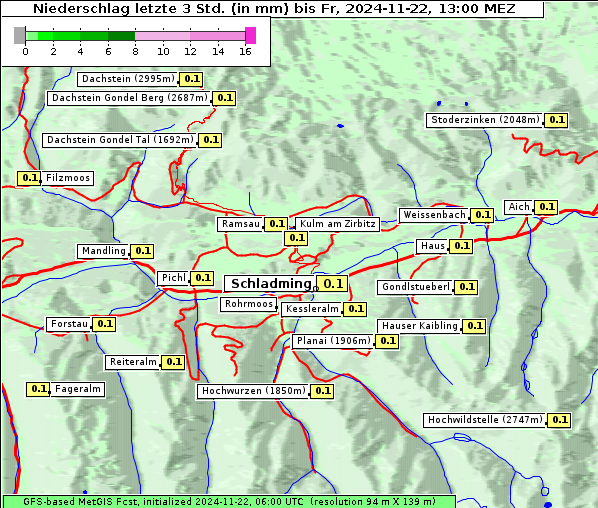 Niederschlag, 22. 11. 2024
