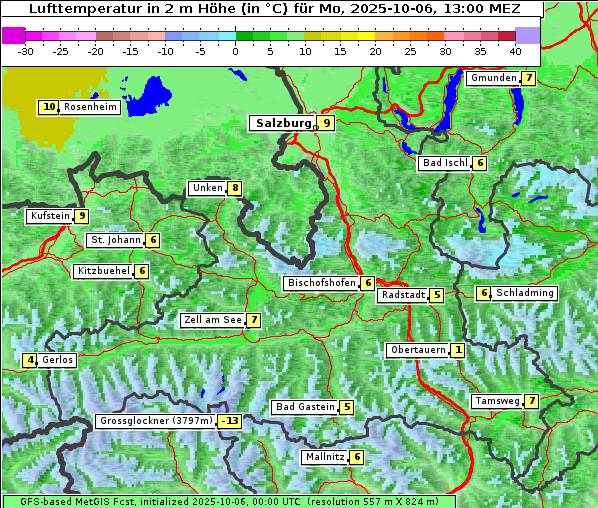 Temperatur, 6. 10. 2025