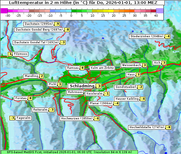 Temperatur, 1. 1. 2026