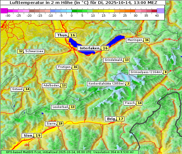 Temperatur, 14. 10. 2025