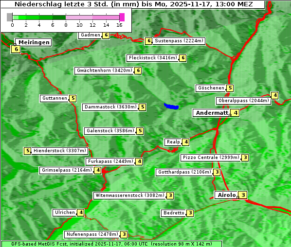 Niederschlag, 17. 11. 2025