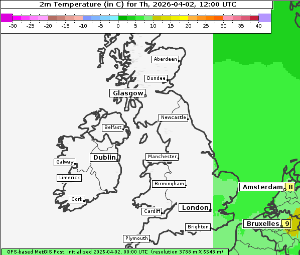 Temperatur, 2. 4. 2026