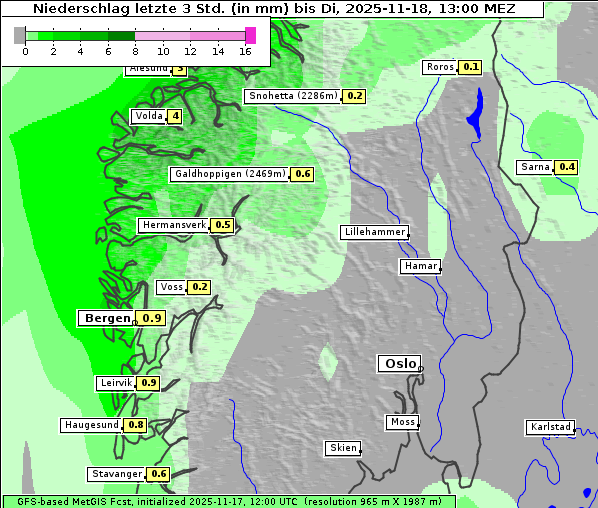 Niederschlag, 18. 11. 2025