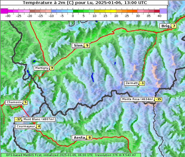 Temperatur, 6. 1. 2025