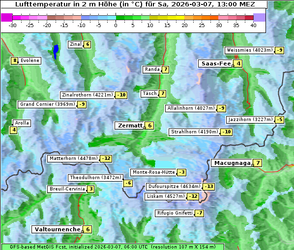 Temperatur, 7. 3. 2026
