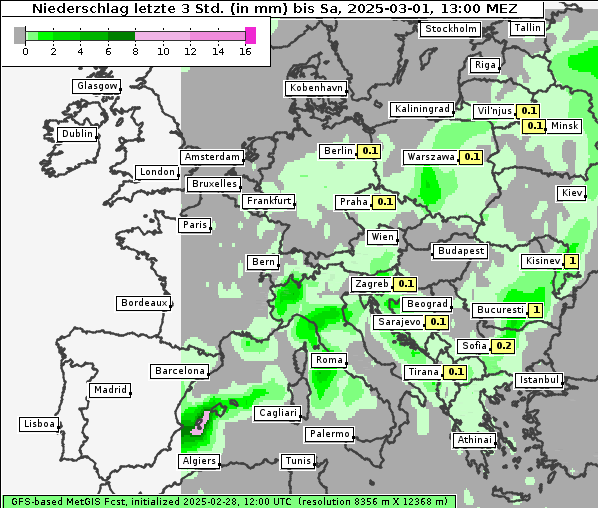 Niederschlag, 1. 3. 2025
