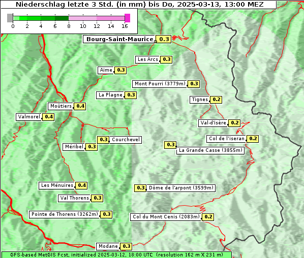 Niederschlag, 13. 3. 2025