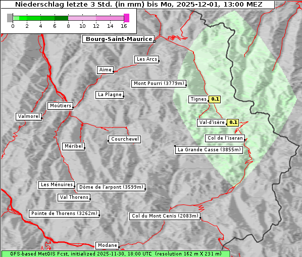 Niederschlag, 1. 12. 2025