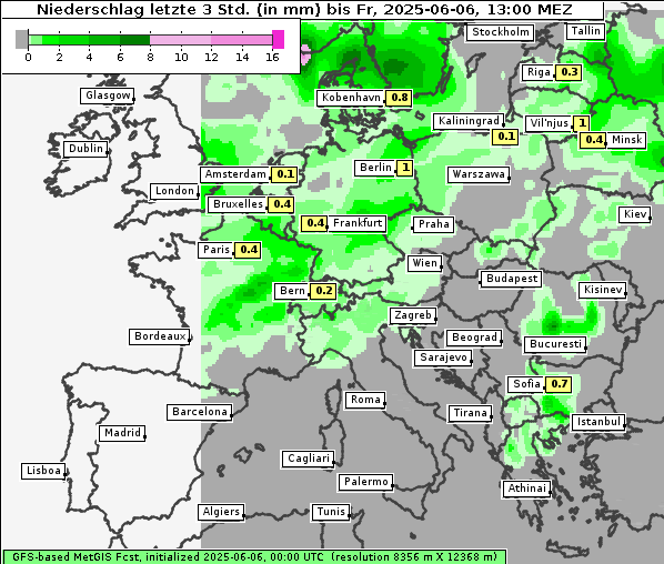 Niederschlag, 6. 6. 2025