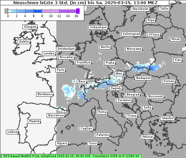 Neuschnee, 15. 3. 2025