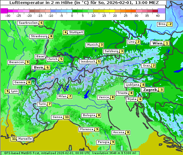 Temperatur, 1. 2. 2026