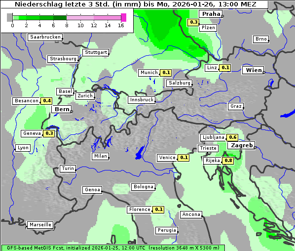 Niederschlag, 26. 1. 2026