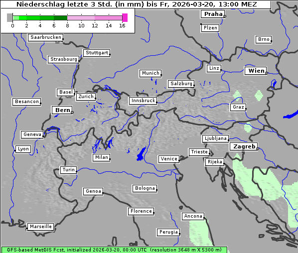 Niederschlag, 20. 3. 2026